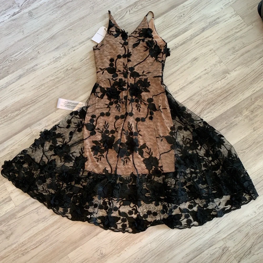 Black Lace Dress the Population dress size S - Picture 2 of 4